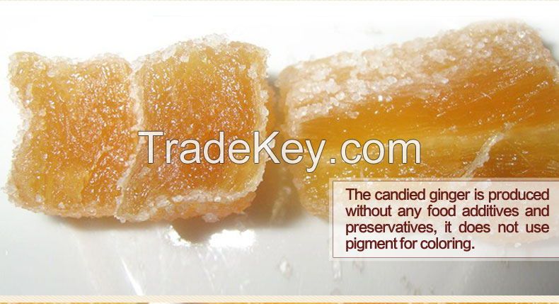 crytallized and soft candied healthy ginger, origin from weihai, China, natural and organic