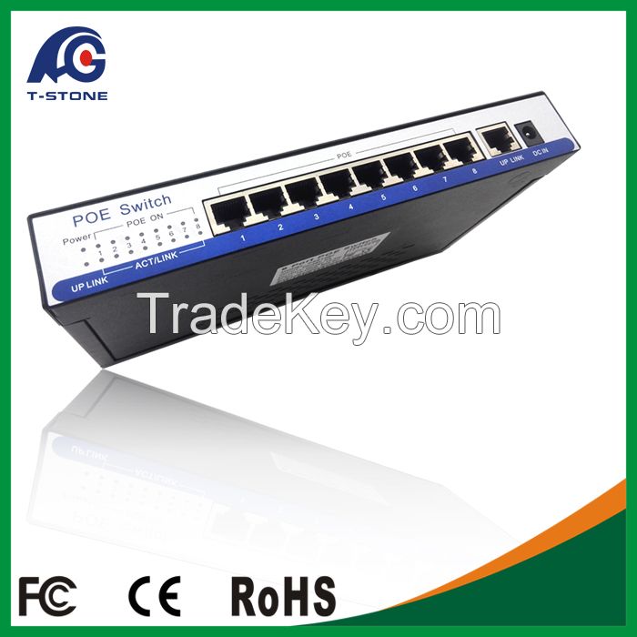 Industrial Ethernet DIN-Rail Switch with 8 Fast Ports, All Industrial Ethernet Switch / Poe Switch / Poe Injector
