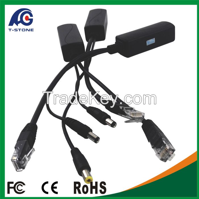 Ethernet Mini Poe Splitter Auto Adjustable 10/100mbps Ieee802.3af/at