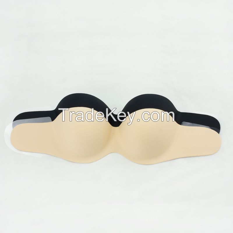 Stapless and backless invisible bra