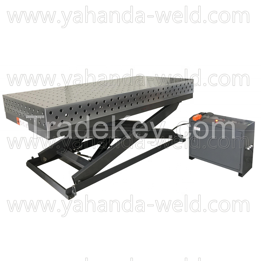 3D Welding Table with Hydraulic Scissor Lifter