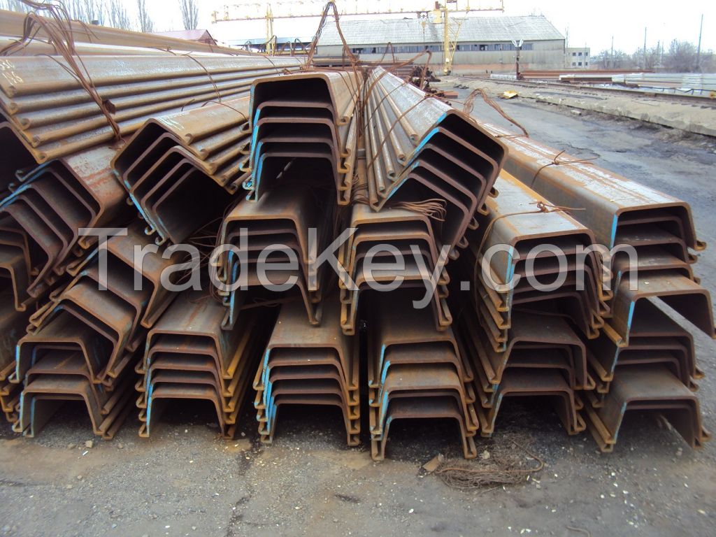 Hot rolled steel sheet piles U-type Larssen 4,5,5D,7