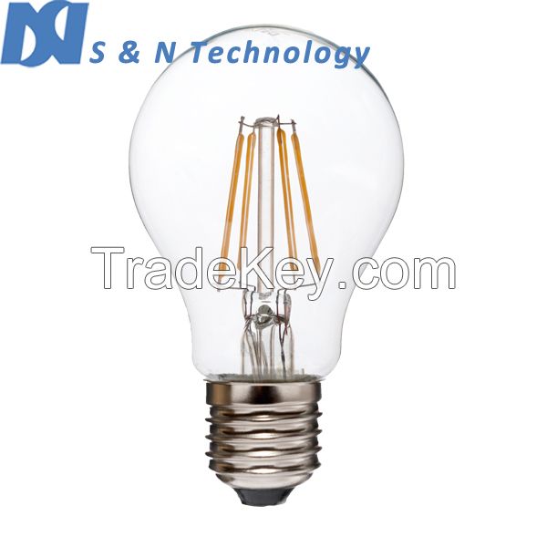 dimmable filament led bulb, 2W 4W 6W led filament lamp, dimmable led filament bulb light