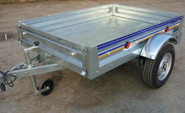 new car trailer, torsional axle of shock absorber