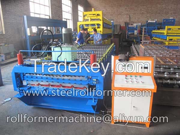 metal steel double layer roll forming machine 