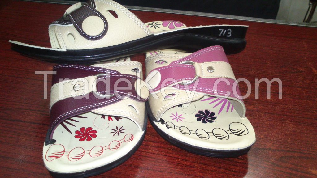 PU material outsole machine pasted slipper