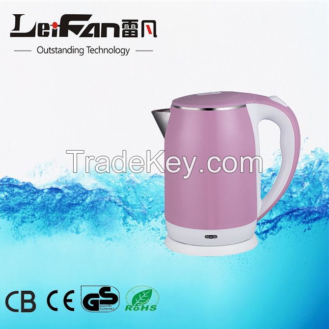 portable double wall food grade electric kettle