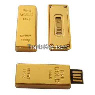 Gold Bar shape Usb Flash Drive