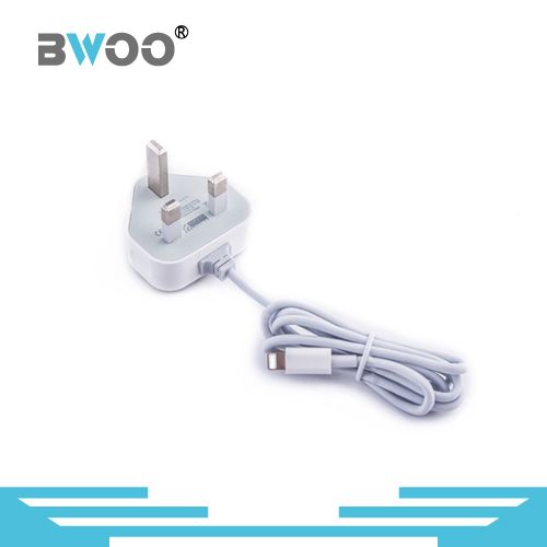 Bwoo 2.1A UK Plug Wall Charger Travel Charger with Cable