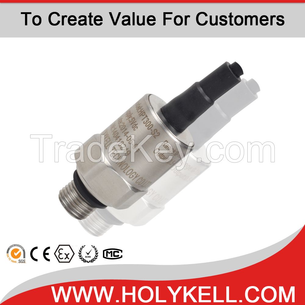 Holykell HPT300-S 0-100bar 4-20mA/0-5V/0-10V gas/water/oil pressure sensor/transducer/transmitter