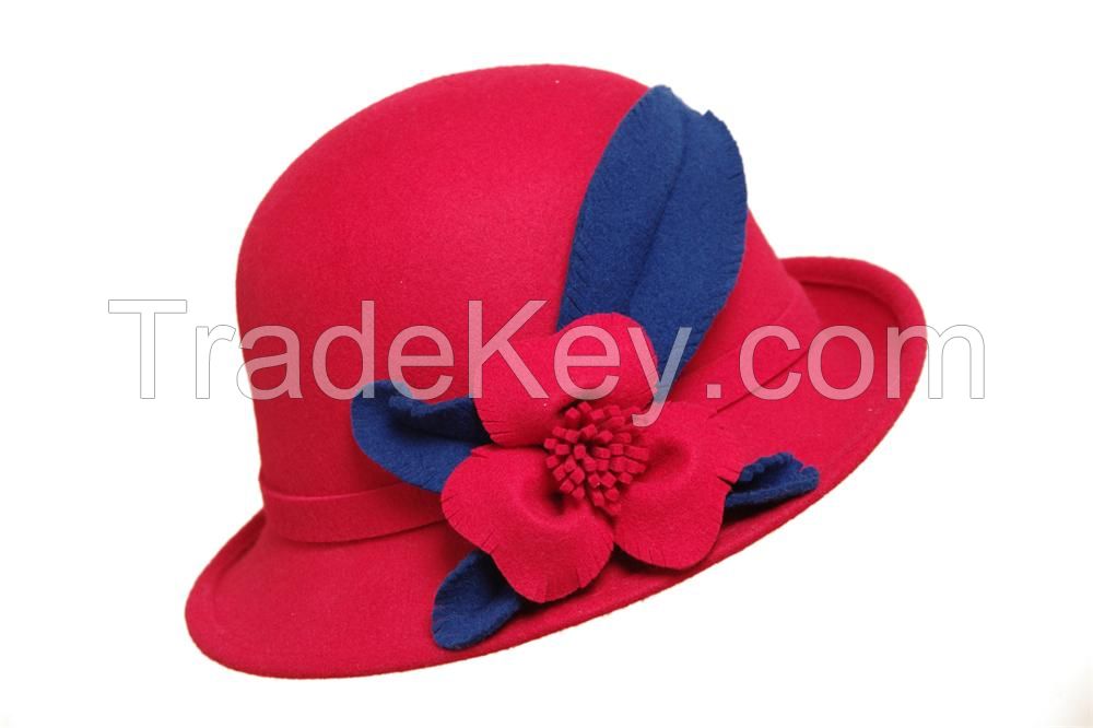 Ladies Winter Wool Felt Hat (FW021028)