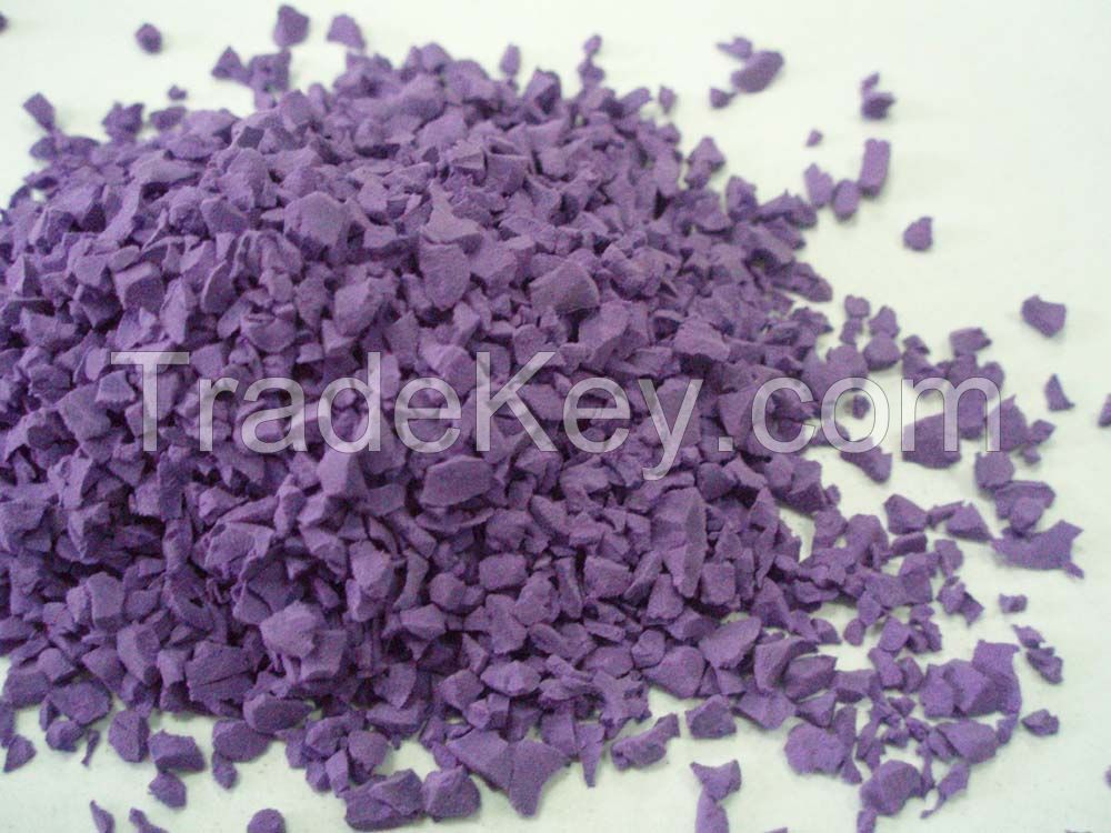 Colored playground rubber chippings 0.5-2.5mm 