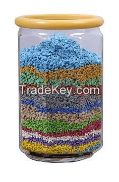 recycled rubber granules beige color 3-5mm for playground equipment
