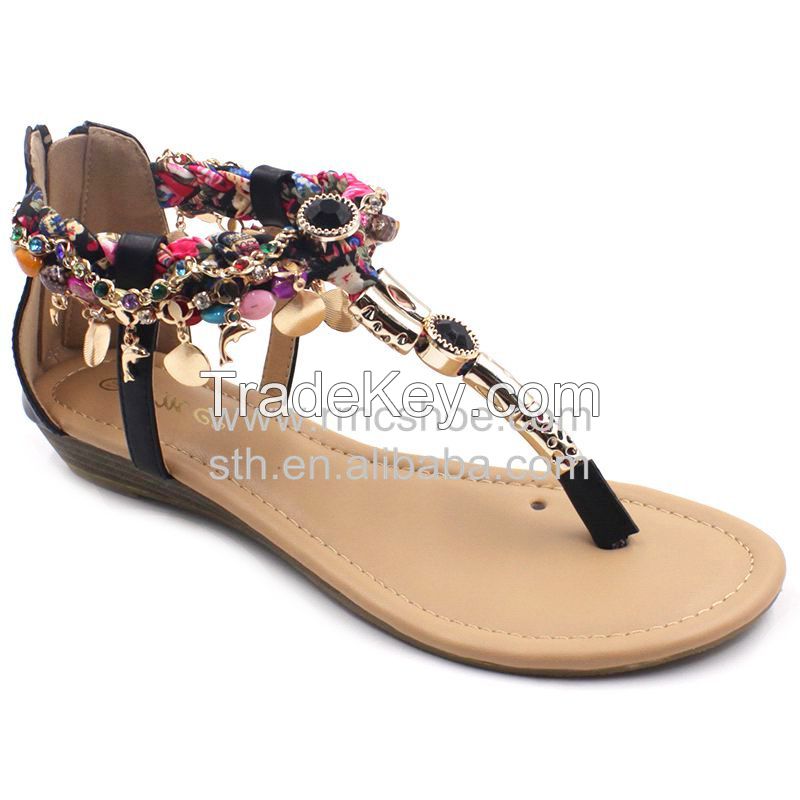 RMC Toe-Post Adjustable Buckle Gladiator Thong Sandals