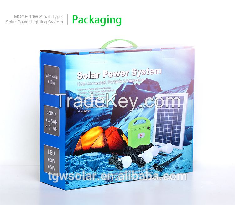 portable home Solar lamp System 10W