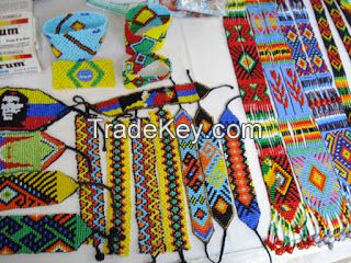 NECKLACES GLASS BEADS-SEEDS BY INDIGENAS EMBERA CHAMI-ASSORTED DESIGNS