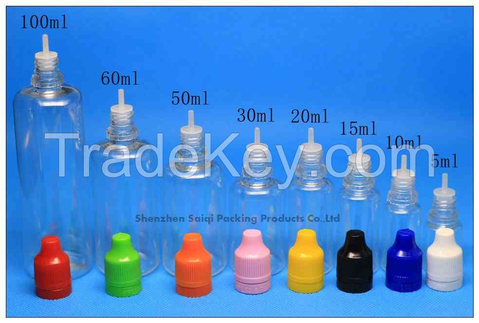 Wholesale PET dropper bottles with childproof and tamper evident cap