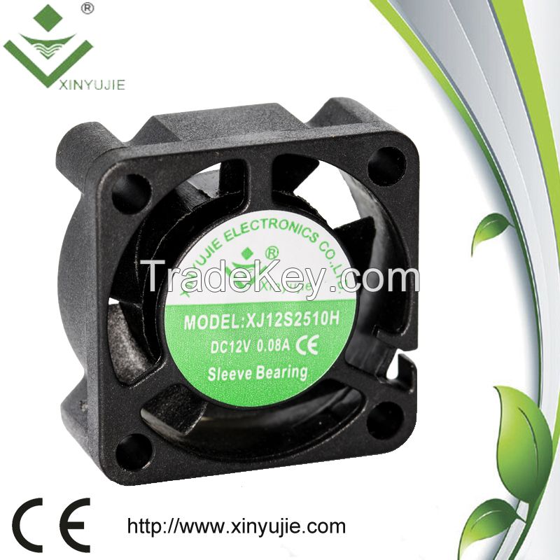 Xinyujie 5v mini DC cooling fan 25x25x10mm waterproof high perfermance