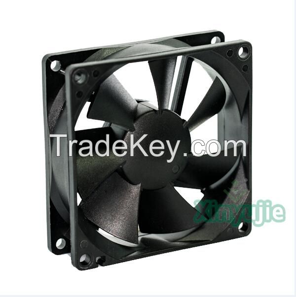 Silent computer fans 80mm 80x80x25mm 24v ball bearing fan