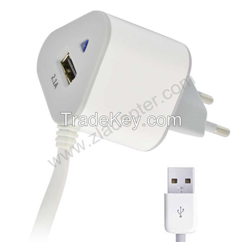 New Delta Micro USB 2.1A EU Plug Travel Charger