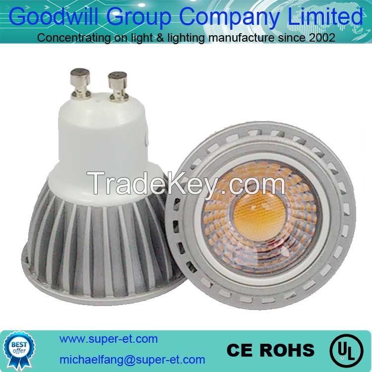 3w GU10 2700K cob led spotlight made in China