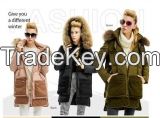 woolen down jacket female models