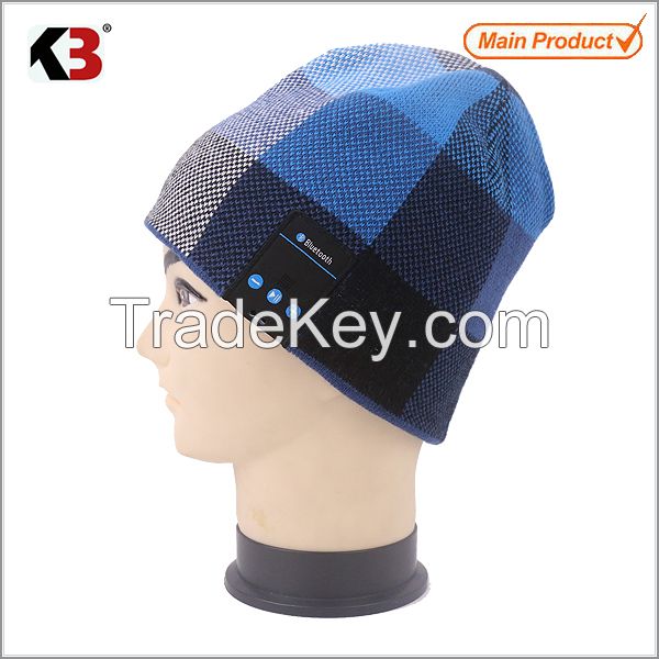 2015 Fashionable rib Knit Bluetooth stripe Beanie Hat Manufacturer 