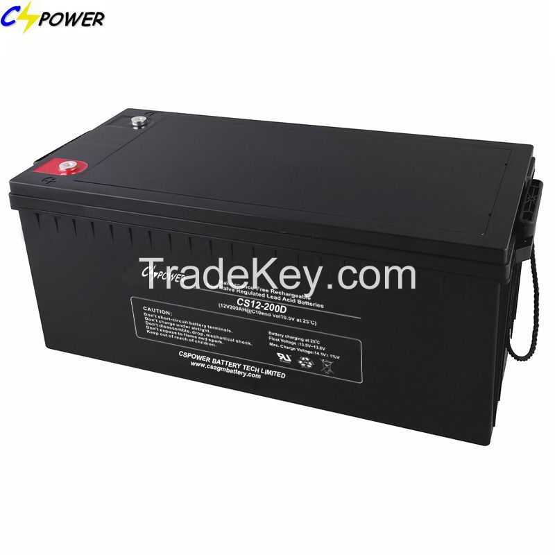 Valve Regulated Lead Acid /Deep Cycle AGM Batteries 12V200ah