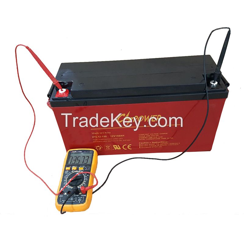 Supplier 12V100ah Rechargeable Deep Cycle Gel Battery for Solar