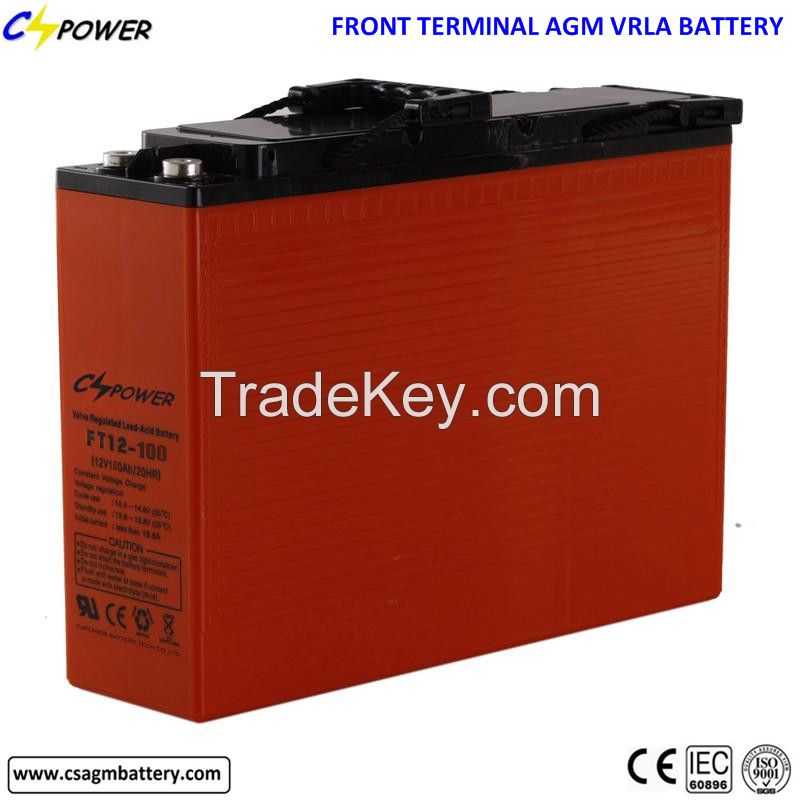 Telecom Battery Front Access Terminal Battery Communication Battery 12V100ah