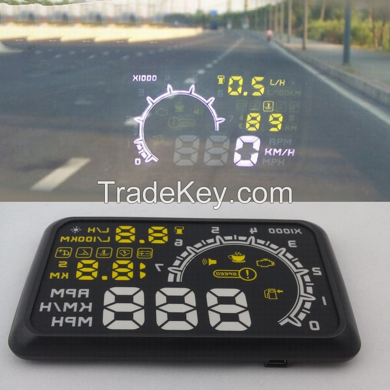 Fast Shipping Car HUD Head Up Display System OBD II Speed Monitor Head up HUD Display hud speed display