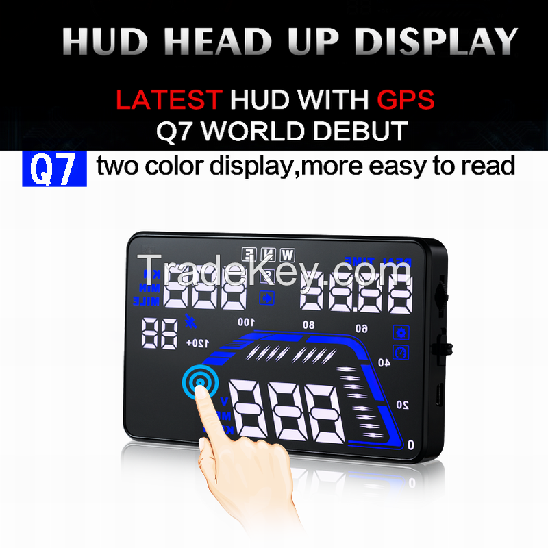 2016 5.5 Inch Multi-function New Q7 GPS Car HUD Head Up Display System OBD2