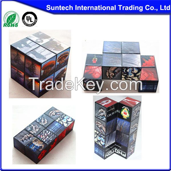Advertising cube/folding magic cube/foldable magic block 7X7X7Cm with magnets
