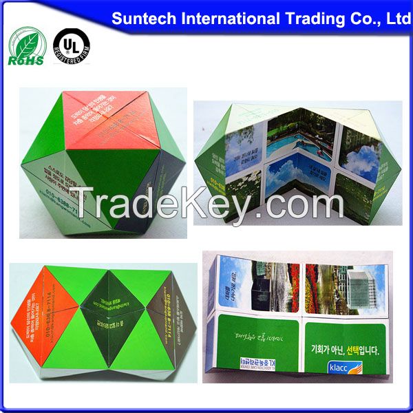 Custom Design Advertising Diamond Cube Folding Cube 7x7x7cm with magnets