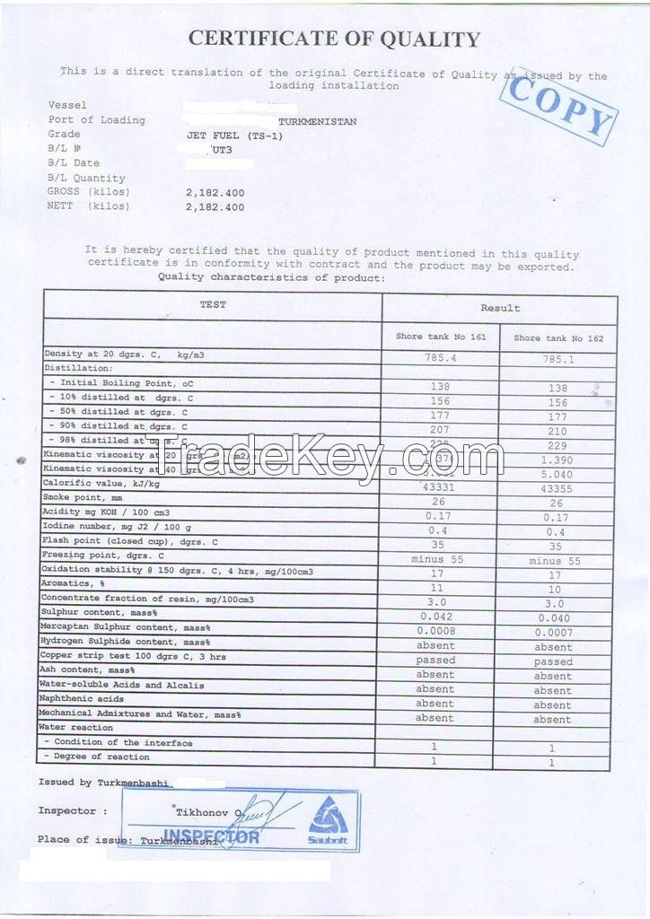 D2/ JET A1/TS-1/EN590/ULSD/ MAZUT...