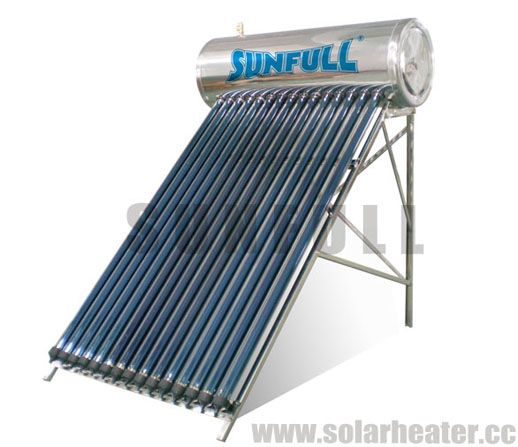 Compact Pressurized Solar Water Heater with Heat Pipe