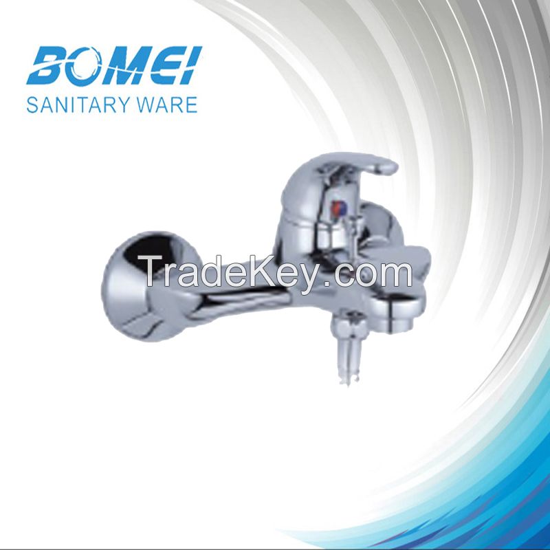 Traditional Bath Mixer: Double Handle; Brass Body; with Divisor