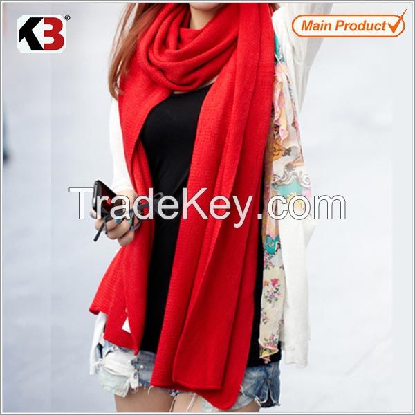 2015 New style fashion hand knitted cotton scarf shawl knit shawl