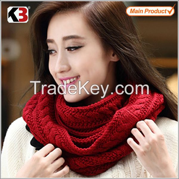 2015 New style fashion hand knitted cotton scarf shawl knit shawl