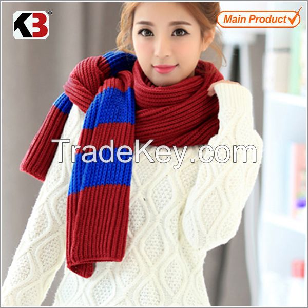 2015 New style fashion hand knitted cotton scarf shawl knit shawl