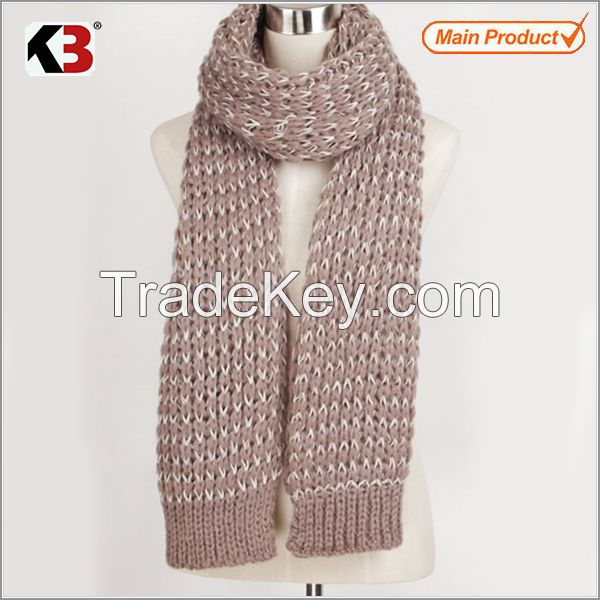 2015 Good looking wool knitted customized scarf for man