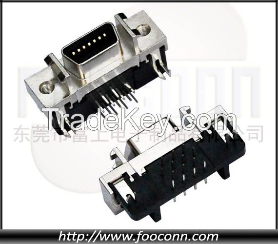 SCSI connector 14Pin Female Right Angle DIP