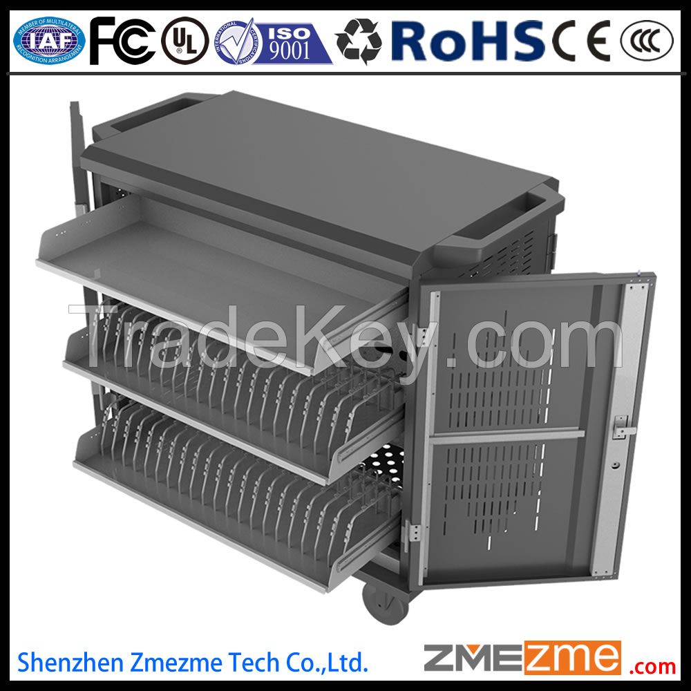 zmezme  cheap storage and charging cart /OEM tablet  charging cabinet