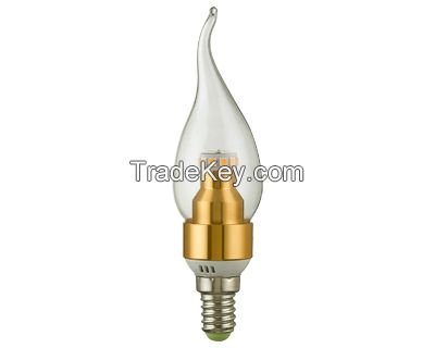 3W LED Candle Bulb Lights with Pull Tail Base E14 