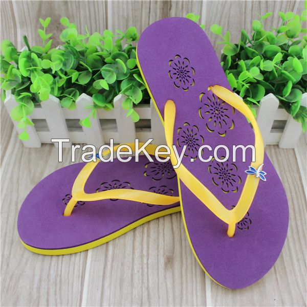 Colorful women style eva flip flop slippers