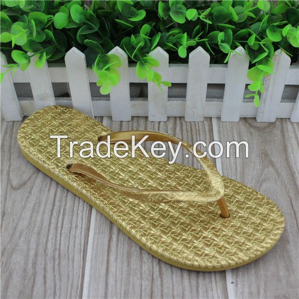 Golden color eva material lady flip flops