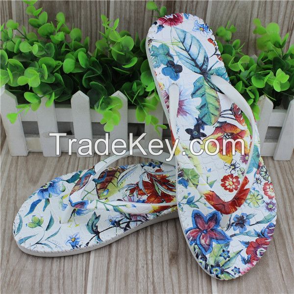 Women flip flops with pvc strap and fashion design