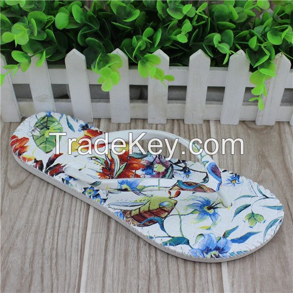 Women flip flops with pvc strap and fashion design