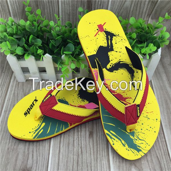Teenager beach flip flop with colorful design