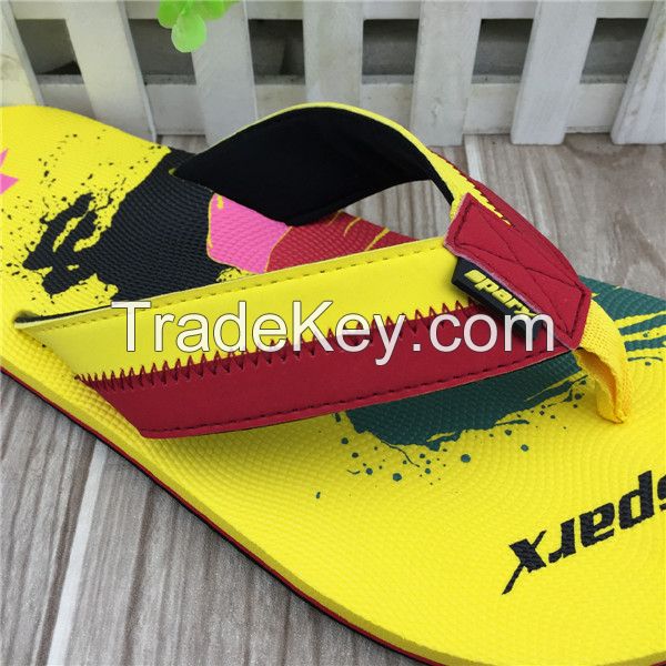 Teenager beach flip flop with colorful design